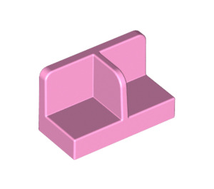 LEGO Bright Pink Panel 1 x 2 x 1 with Thin Central Divider and Rounded Corners (18971 / 93095)