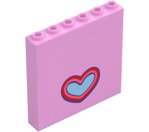 LEGO Rose Pétant Panneau 1 x 6 x 5 avec Cœur (59349 / 104475)