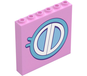 LEGO Bright Pink Panel 1 x 6 x 5 with Window with left handle (59349 / 104474)