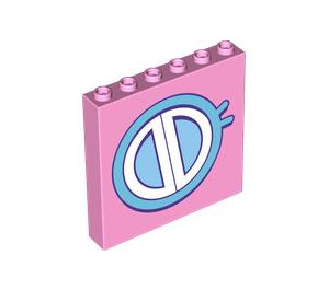 LEGO Bright Pink Panel 1 x 6 x 5 with Window with right handle (59349 / 104473)