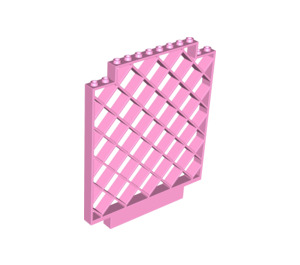 LEGO Bright Pink Panel 12 x 1 x 12 Lattice Wall with upper Corner Cutouts (6165)