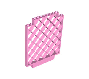 LEGO Rosa brillante Pannello 12 x 1 x 12 Lattice Parete con upper Angolo Cutouts (6165)