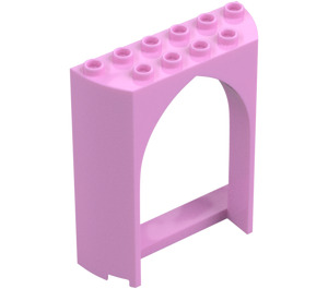 LEGO Klar rosa Panel 2 x 6 x 6.5 med Bue (35565)