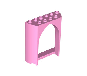 LEGO Fel roze Paneel 2 x 6 x 6.5 met Boog (35565)