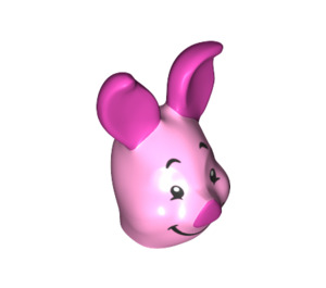 LEGO Bright Pink Piglet Head (77316)