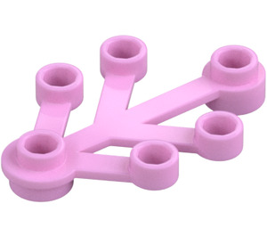 LEGO Leuchtendes Rosa Pflanze Blätter 4 x 3 (2423)