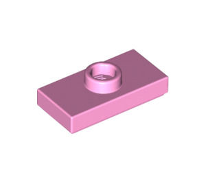 LEGO Bright Pink Plate 1 x 2 with 1 Stud (with Groove and Bottom Stud Holder) (15573)