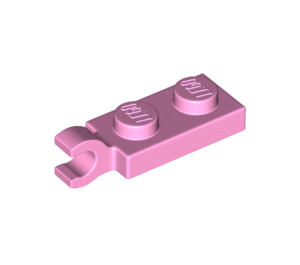 LEGO Leuchtend rosa Platte 1 x 2 mit Horizontaler Clip auf Ende (42923 / 63868)