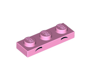LEGO Bright Pink Plate 1 x 3 with Eyebrows (3623)