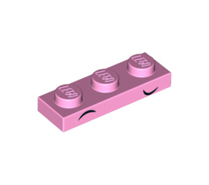 LEGO Leuchtend rosa Platte 1 x 3 mit Puzzle Unikitty Eyebrows (3623 / 20824)