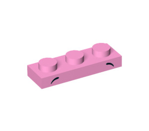 LEGO Rose pétant assiette 1 x 3 avec Unikitty Eyebrows (3623 / 23706)