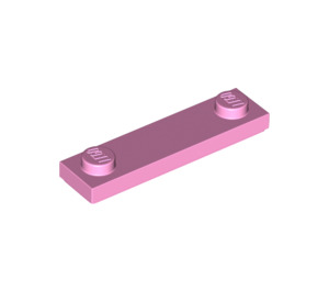 LEGO Fel roze Plaat 1 x 4 met Twee Studs met groef (41740)