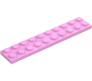 LEGO Fel roze Plaat 2 x 10 (3832)