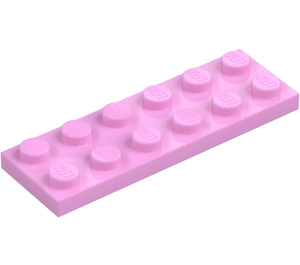 LEGO Světle růžová Deska 2 x 6 (3795)