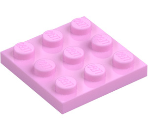 LEGO Lyserød Plade 3 x 3 (11212)