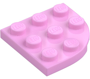 LEGO Rosa brillante Piastra 3 x 3 Rotondo Angolo (30357)