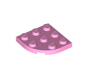 LEGO Fel roze Plaat 3 x 3 Ronde Hoek (30357)