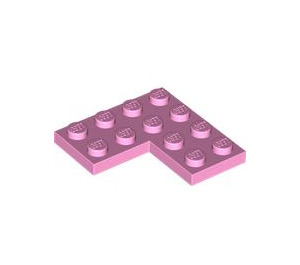 LEGO Fel roze Plaat 4 x 4 Hoek (2639)
