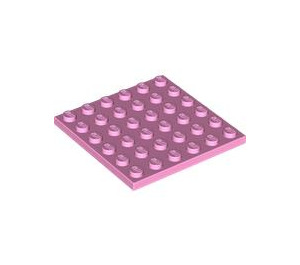 LEGO Leuchtend rosa Platte 6 x 6 (3958)