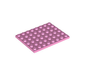 LEGO Leuchtend rosa Platte 6 x 8 (3036)