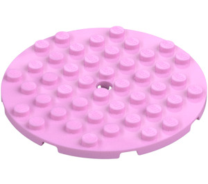 LEGO Klar rosa Plate 8 x 8 Rund Sirkel (74611)