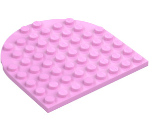 LEGO Leuchtendes Rosa Platte 8 x 8 Rund Hälfte Kreis (41948)