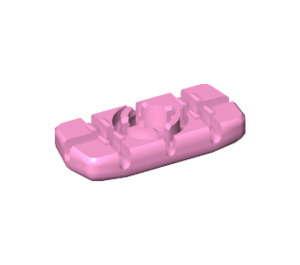 LEGO Leuchtend rosa Rectangular Clikits Icon mit Loch 1 x 3 (51036)