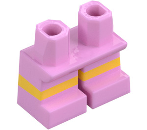 LEGO Bright Pink Short Legs with Yellow Stripe (16709 / 41879)