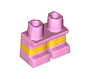 LEGO Leuchtend rosa Kurz Beine mit Gelb Stripe (16709 / 41879)
