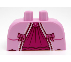 LEGO Fel roze Skirt met Twee Magenta Bows en lace