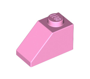 LEGO Fel roze Helling 1 x 2 (45°) (3040 / 6270)