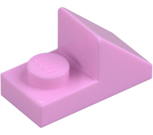 LEGO Bright Pink Slope 1 x 2 (45°) with Plate (15672 / 92946)