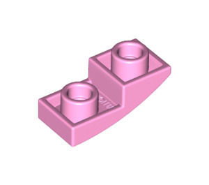 LEGO Bright Pink Slope 1 x 2 Curved Inverted (24201)
