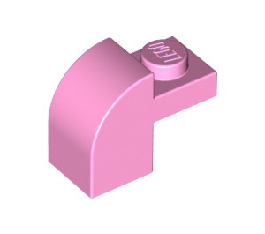 LEGO Leuchtend rosa Steigung 1 x 2 x 1.3 Gebogen mit Platte (6091 / 32807)