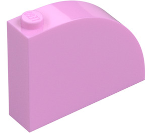 LEGO Bright Pink Slope 1 x 4 x 3 Curved (65734)