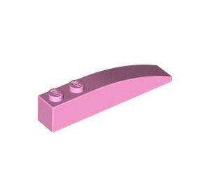 LEGO Fel roze Helling 1 x 6 Gebogen (41762 / 42022)