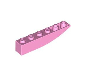 LEGO Leuchtend rosa Steigung 1 x 6 Gebogen Invertiert (41763 / 42023)