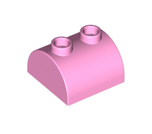 LEGO Leuchtend rosa Steigung 2 x 2 Gebogen mit 2 Bolzen auf oben (30165)