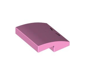 LEGO Fel roze Helling 2 x 2 Gebogen met Nostrils (15068 / 102513)