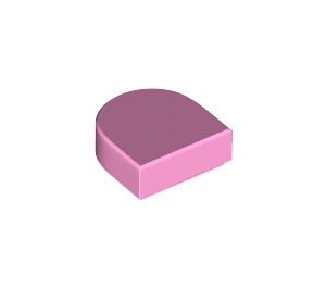LEGO Leuchtend rosa Fliese 1 x 1 Hälfte Oval (24246 / 35399)