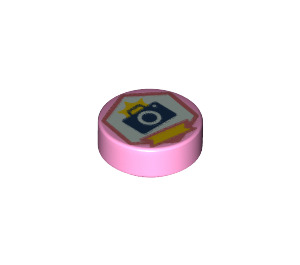 LEGO Bright Pink Tile 1 x 1 Round with Camera (35380 / 69458)