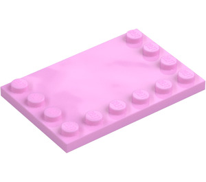 LEGO Bright Pink Tile 4 x 6 with Studs on 3 Edges (6180)