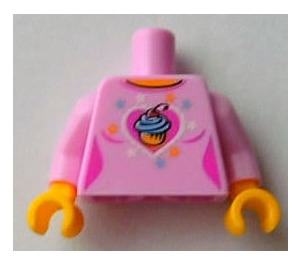 LEGO Bright Pink Torso with Cupcake and Heart (973)