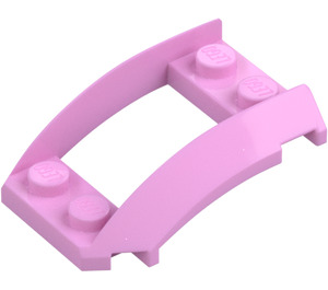 LEGO Bright Pink Wedge 4 x 3 Curved with 2 x 2 Cutout (47755)