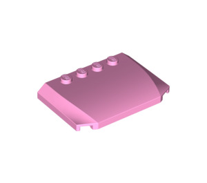 LEGO Leuchtend rosa Keil 4 x 6 Gebogen (52031)