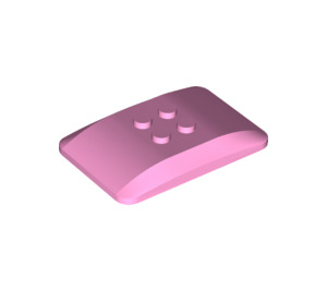 LEGO Bright Pink Wedge 4 x 6 Roof Curved (98281)