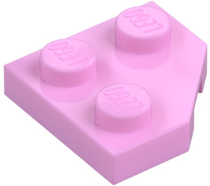 LEGO Bright Pink Wedge Plate 2 x 2 Cut Corner (26601)