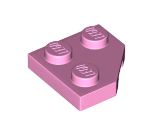 LEGO Fel roze Wig Plaat 2 x 2 Cut Hoek (26601)