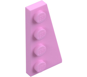 LEGO Rosa brillante Cuneo Piastra 2 x 4 Ala Destra (41769)