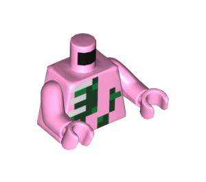 LEGO Fel roze Zombie Pigman Torso met Bright Roze Armen en Bright Roze Handen (973 / 76382)